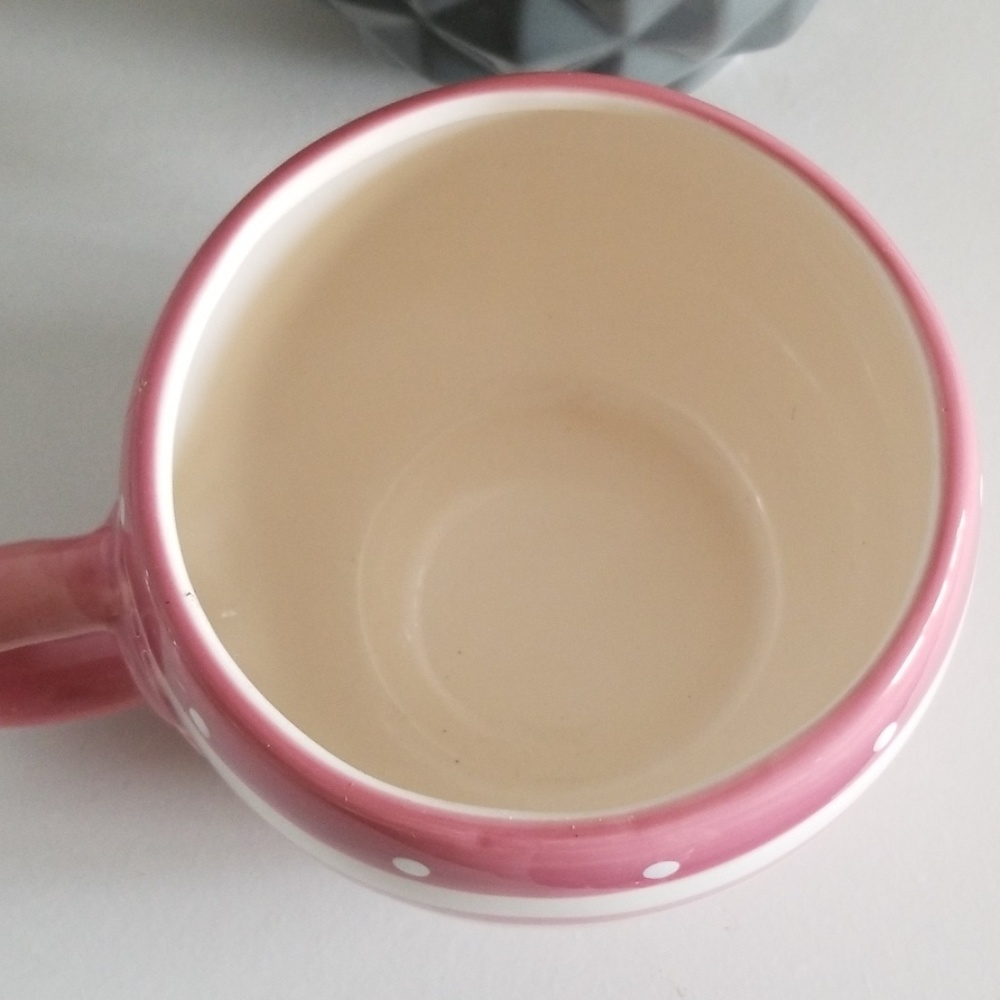 Coffee Lover Mug XL Pink and White - Picture 4 of 5